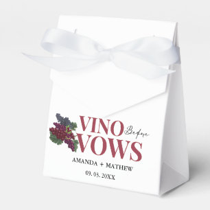Vino before vows WIne Tasting bridal shower Favour Box