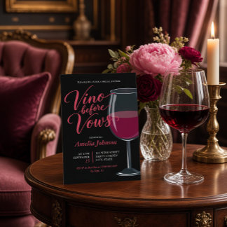 Vino Before Vows Wine Tasting Bridal Shower Invitation