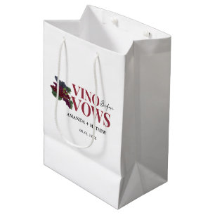 Vino before vows WIne Tasting bridal shower Medium Gift Bag