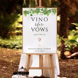 Vino Before Vows Winery Bridal Shower Welcome Sign