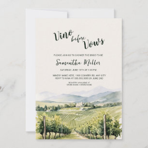 Vino before Wine Winery Bridal Shower Invitation