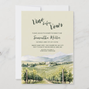 Vino before Wine Winery Bridal Shower Invitation