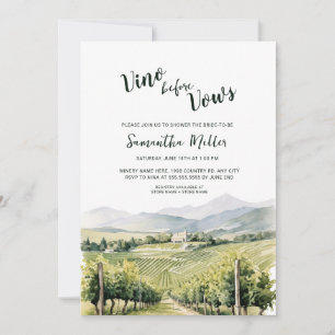 Vino before Wine Winery Bridal Shower Invitation