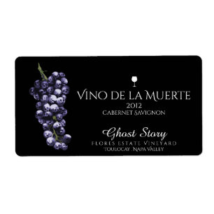 vino de la muerte wine label