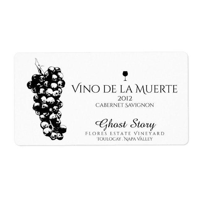 vino de la muerte wine label (Front)