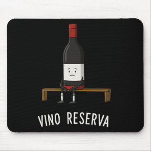 Vino Reserva Funny Soccer Benchwarmer Reserve Wine Mouse Mat