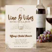 Vino & Vibes Brown Bridal Shower