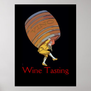 Vino Wine Barrel Edit Poster