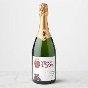 Vinobefore vows WIne Tasting bridal shower Sparkling Wine Label