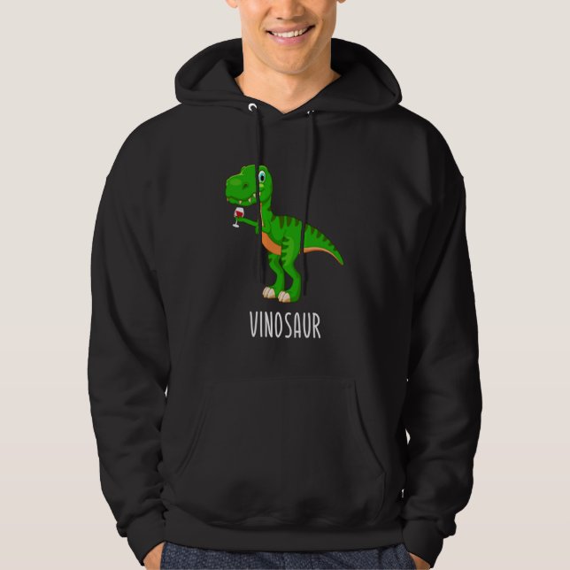 Vinosaur Dinosaur Rex Wine Festival Vino Bridesmai Hoodie (Front)