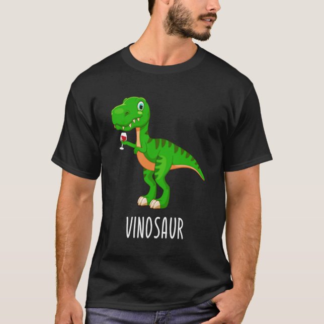 Vinosaur Dinosaur Rex Wine Festival Vino Bridesmai T-Shirt (Front)
