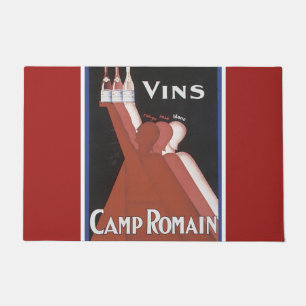 "Vins" vintage wine poster ad "Camp Romain" Doormat