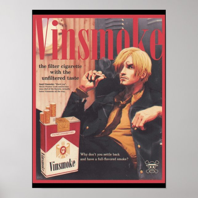 Vinsmoke Sanji Cigarette Edition Poster (Front)