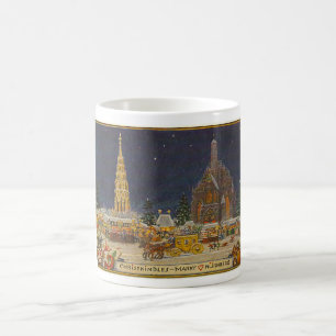 VINT 1950 WINTER XMAS SCENE GERMANY Mug