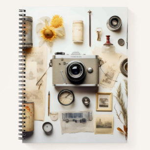 Vintag Camera and Trinkets Notebook