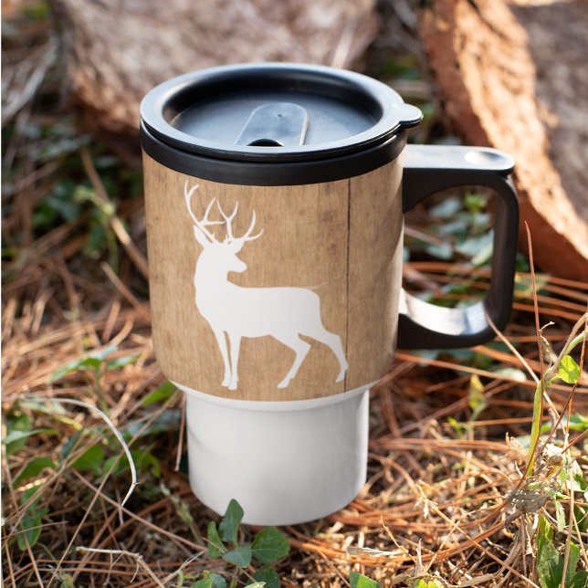 Vintaga Beauty Wood & Deer  Travel Mug (Creator Uploaded)