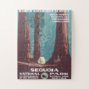 Vintage1938 Sequoia National Park Poster Jigsaw Puzzle