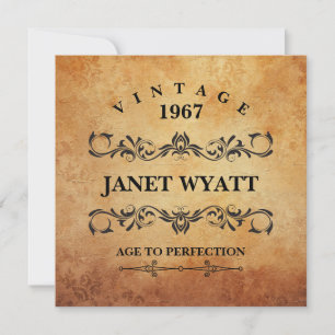 VIntage 00th Birthday Party Invitation