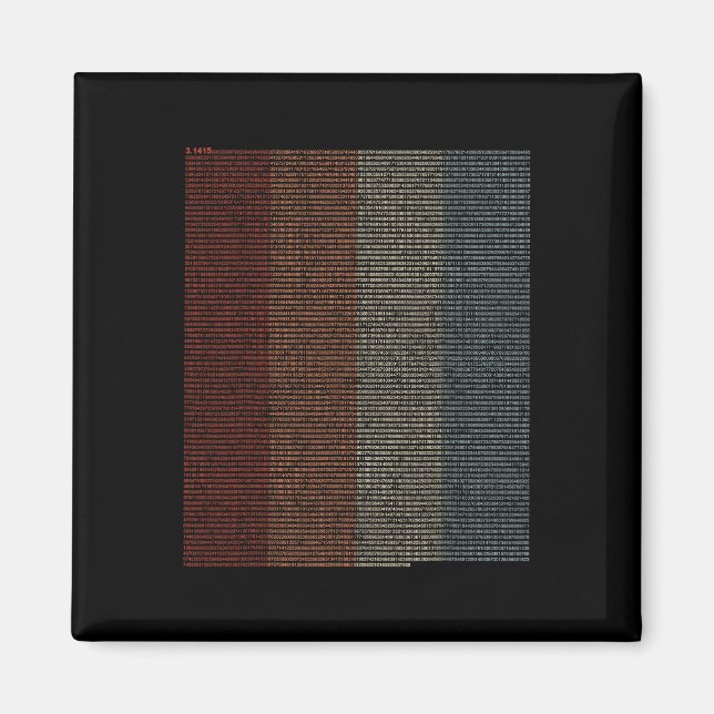 Vintage 10000 Digits Pi Sign - Math Mathematics -  Magnet (Front)