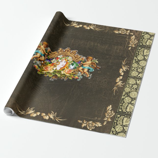 Vintage 114 wrapping paper (Unrolled)