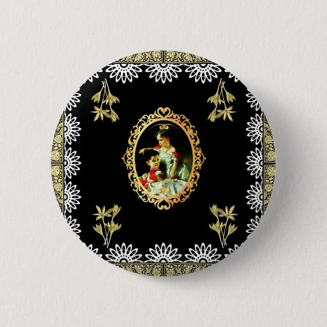 Vintage 115 6 cm round badge (Front)