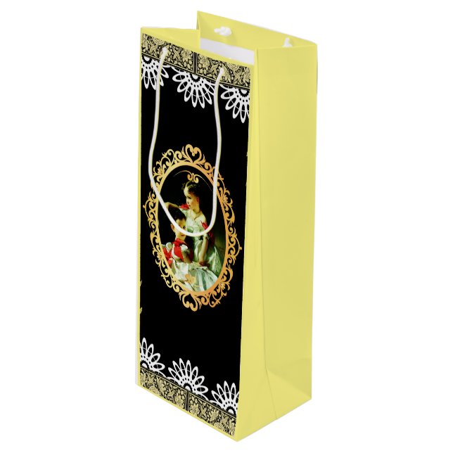 Vintage 115 wine gift bag (Front Angled)