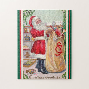 Vintage 11x14  Santa Claus Jigsaw Puzzle