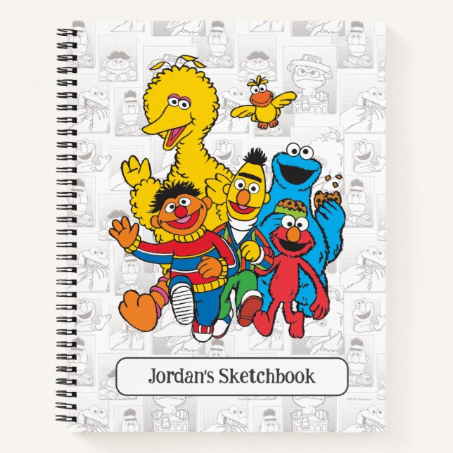 Vintage 123 Sesame Street Drawing Notebook (Front)