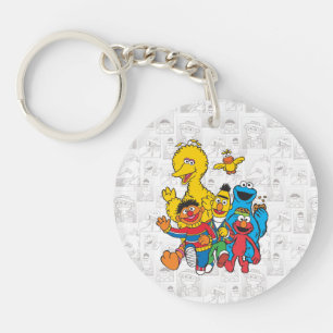 Vintage 123 Sesame Street Key Ring