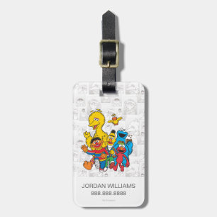 Vintage 123 Sesame Street Luggage Tag