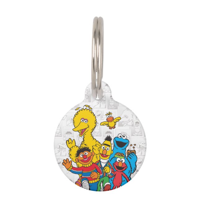 Vintage 123 Sesame Street Pet ID Tag (Front)