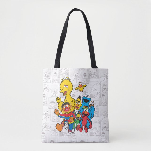 Vintage 123 Sesame Street Tote Bag (Front)