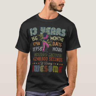 Vintage 13 Years Old 156 Months 13th Birthday Gift T-Shirt