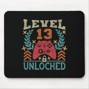 Vintage 13th Birthday Gift 13 Year Old Boy Girl Ga Mouse Mat