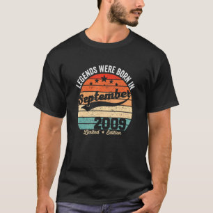 Vintage 13th Birthday Legends Were Born In Septemb T-Shirt
