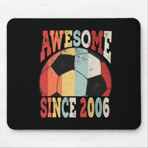 Vintage 13th Birthday Soccer Awesome Since 2006 Ki Mouse Mat