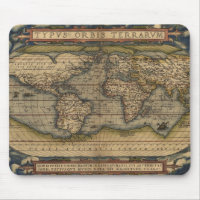 Vintage 1570 Abraham Ortelius' Old World Map