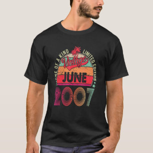 Vintage 15th Birthday Awesome Since June 2007 T-Shirt