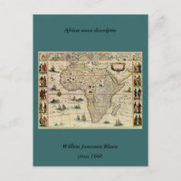 Vintage 1660's Africa Map by Willem Janszoon Blaeu