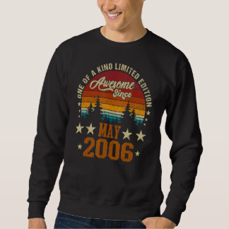 Vintage 16th Birthday Awesome Since May 2006 Epic  Sweatshirt