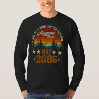 Vintage 16th Birthday Awesome Since May 2006 Epic  T-Shirt
