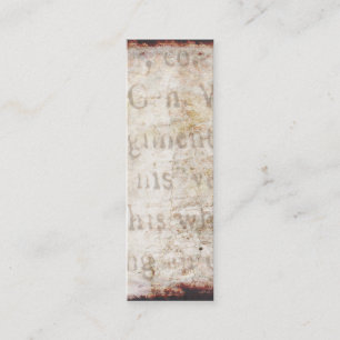 Vintage 1700s Antique Text on Parchment Paper Mini Business Card