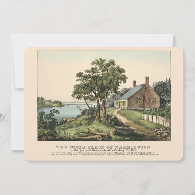 Vintage 1732 Birthplace of George Washington (Front)
