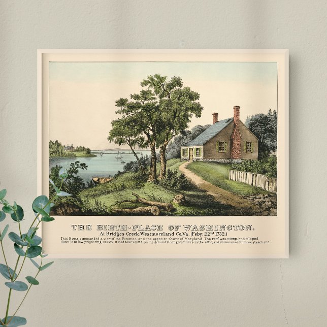 Vintage 1732 Birthplace of George Washington Poster (Creator Uploaded)