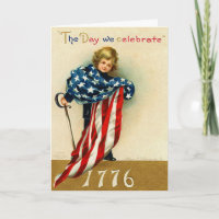 Vintage 1776 - 4th of July Card