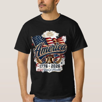 Vintage 1776 America 250 Years of Freedom T-Shirt