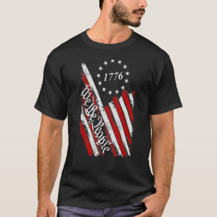 Vintage 1776 American Flag We The People Usa 4th O T-Shirt