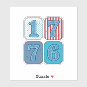 Vintage 1776 Patriotic Patchwork