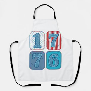 Vintage 1776 Patriotic Patchwork Apron