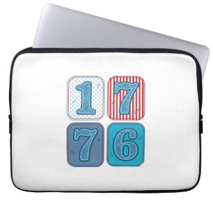 Vintage 1776 Patriotic Patchwork Laptop Sleeve